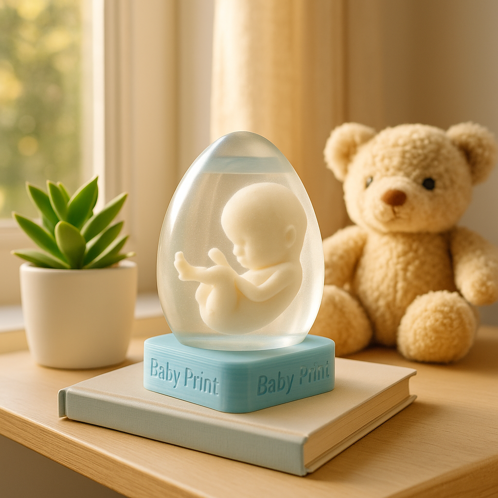 FirstForm | Pregnancy Keepsakes Individually Crafted from Your Baby's Ultrasound Images. Kiss your baby's face before they are born.